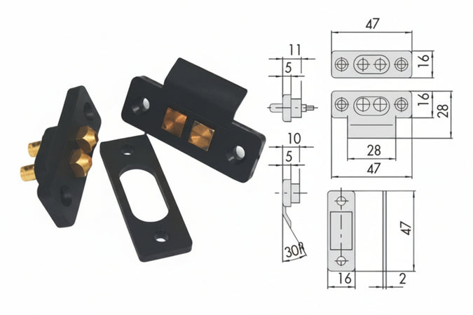 Coppia Contatti Elettrici A Pressione 06510- - (06510000) - 6 Pezzi Cisa