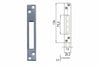 Contropiastra Per Serrature Infilare Profilati In Ferro 06232 00- - Mm.156X25,5 Spessore Mm.2,5 (06232 00) - 5 Pezzi Cisa