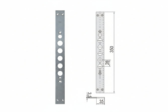 Contropiastra Per Serrature Porte Blindate Serie 15515 06221 11 Mm.350 (06221110) Cisa