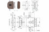 Serratura Triplice Da Applicare Senza Scrocco Doppia Mappa 2200 Mm.60 Dx (220001) Cr