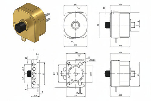 Serratura Triplice Da Applicare Senza Scrocco A Pompa 3200 Mm.60 Dx (3200C02) Cr