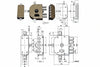 Serratura Quintuplice Da Applicare Con Scrocco A Pompa 3350 Mm.60 Dx (3350C02) Cr