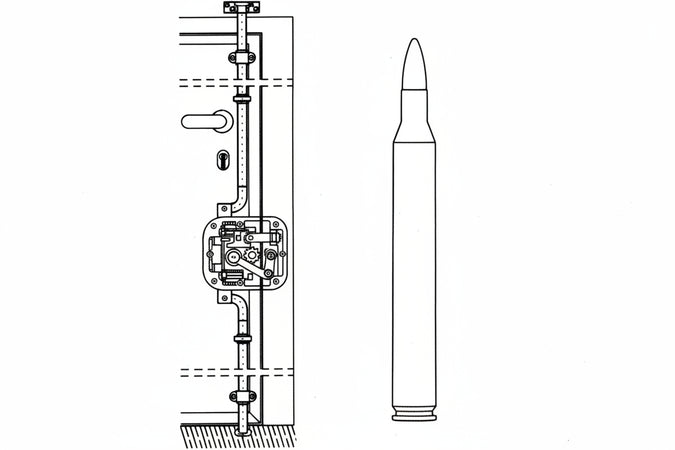 Asta Telescopica Curva Per Serratura Triplice 9101 Ø Mm.18 (9101) Cr