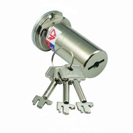 Cilindro A Pompa Cromato Con Tre Chiavi 20Cr Ø Mm.27X70 (20Cr70/3) Cr