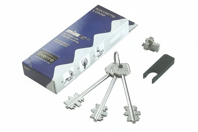 Blocchetto Di Ricambio Sigillato Con 3 Chiavi Doppia Mappa Mm.116 (Blo3210) Dierre