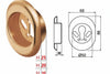 Bocchetta Antistrappo Kt52 Bronzato Mm.68X88X15H Ø Mm.50 (Kt5240) Disec