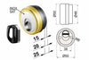 Defender Magnetico Mag Monolito Antiacido Mr500 Ottonato Lucido Ø Mm.50X25H. 3 Chiavi Compatibile Serr. Cipierre Disec