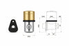 Defender Magnetico Mag Monolito Antiacido Mr500 Ottonato Lucido Ø Mm.50X20H. 5 Chiavi Compatibile Serr. Cipierre Disec