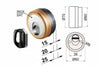 Defender Magnetico Mag Monolito Antiacido Mr500 Bronzato Ø Mm.50X15H. Compatibile Con Serrature Cipierre Disec