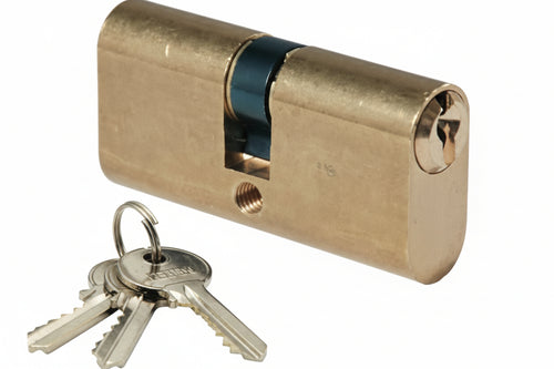 Cilindro Infilare Ovale Ottone Lucido 2302- - Mm.60 Centrato (30+30) Ka - 2 Pezzi Ibfm