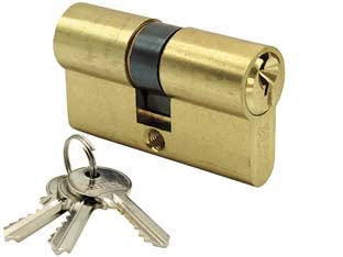 Cilindro Infilare Sagomato Universale Ottone Lucido 2300/U- - Mm.60 Centrato (30+30) - 2 Pezzi Ibfm