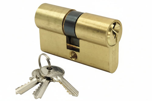 Cilindro Infilare Sagomato Universale Ottone Lucido 2300/U- - Mm.80 Decentrato (35+45) - 2 Pezzi Ibfm