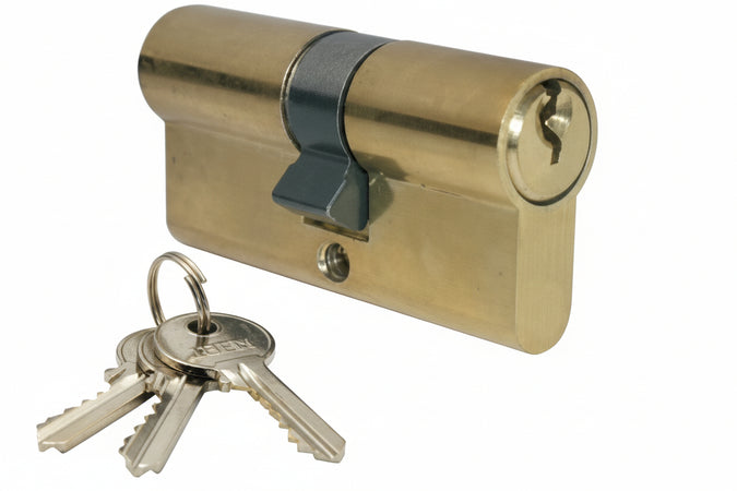 Cilindro Infilare Sagomato Ottone Lucido 2300- - Mm.80 Centrato (40+40) - 2 Pezzi Ibfm