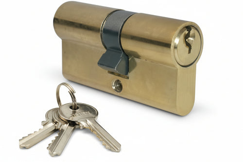 Cilindro Infilare Sagomato Ottone Lucido 2300- - Mm.100 Decentrato (40+60) - 2 Pezzi Ibfm