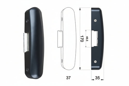 Incontri Elettrici Per Porte Antipanico 9540 Colore Nero Ibfm