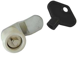 Cilindri A Leva Con Triangolo Per Quadri Elettrici- - Ø Mm.16 Con Chiave - 5 Pezzi