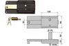 Ferroglietto Con Catenaccio 6 Mandate Con Cilindro Fisso 220Cf Mm.50 (220/Cf) Icsa