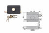 Serrature Da Portoncino Con Pomolo Interno Catenaccio E Scrocco 270Cs Mm.50 (270/Cs) Icsa