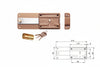 Ferroglietto P/Ferro Catenaccio 6 Mandate Con Cilindro Fisso 3106- - Mm.60 (310604600) - 2 Pezzi Iseo