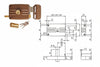 Serratura Da Portoncino Catenaccio E Scrocco Doppio Cil. Fisso 431/432- - Mm.70 Dx 3 Mandate (431703E) - 2 Pezzi Iseo
