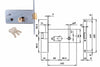 Serratura Da Infilare Per Fasce Catenaccio E Scrocco Mm.64 H 712 Mm.70 (712701) Iseo