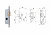 Serratura Da Infilare Per Montanti Solo Scrocco 762 Mm.15 Frontale Mm.20 (762002) Iseo
