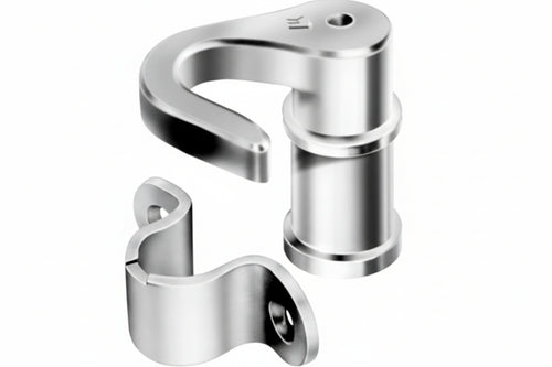 Kit Accessori Per Serrature Ad Aste Rotanti- - In Zama Nichelata (Art.Ogra 875Bbn) - 2 Pezzi Meroni