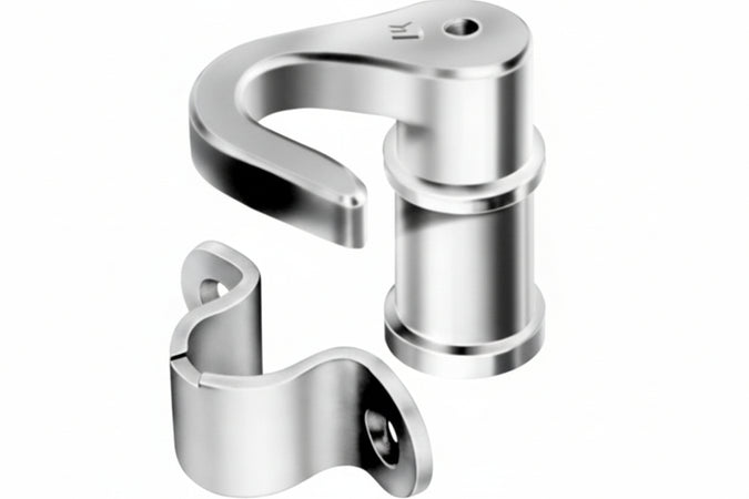 Kit Accessori Per Serrature Ad Aste Rotanti- - In Zama Nichelata (Art.Ogra 875Bbn) - 2 Pezzi Meroni