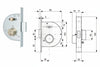 Serratura Infil. Canc. Catenaccio E Scr. C/Nottolino Cil. Fissi 255- - Mm.35 Con Catenaccio Normale (255 35 0) - 2 Pezzi Mg
