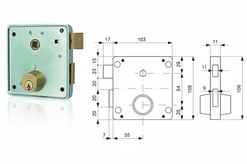 Serrat. Applic. Cancelli 2 Mand. E Scr. Sep. + Quadro Cil. Fissi 433- - Mm.55 (433.55.2) Sx - 2 Pezzi Mg