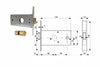 Serratura Infilare Per Fasce Caten. 1 Mandata E Scr. Mm.64 H 288602- - Mm.60 (288.60.2) - 2 Pezzi Mg