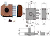 Serratura Triplice Da Applicare Senza Scrocco A Pompa 30620 Mm.60 Sx Cilindro Ø Mm.30 (30620Vs60Xe) Mottura