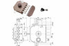 Serratura Triplice Da Applicare Senza Scrocco Con Pomolo A Pompa 30621 Mm.60 Dx Cilindro Ø Mm.34 (30621Vd60X) Mottura