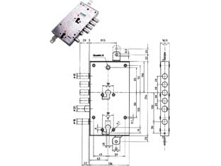Serratura Triplice Applicare Multif. Scrocco Cil. Eur. Blindate 85595 Mm.63 Sx (85595S) Mottura