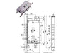 Serratura Triplice Infilare Multif. Scrocco Cil. Eur. Blindate 85795 Mm.63 Sx (85795S) Mottura
