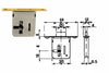 Serratura Da Infilare 1 Leva Bordo Ottonato- - Mm.20 Sx - 5 Pezzi Mrcas