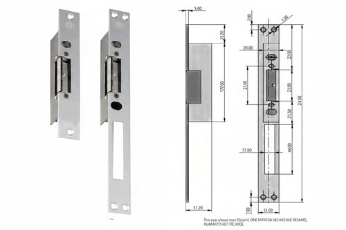 Incontro Elettrico Con Fermo Serie 6000 Frontale Corto Cm.16 (6100/1) Nuova Feb