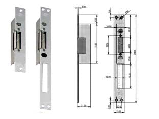 Incontro Elettrico Con Fermo Serie 6000 Frontale Lungo Cm.25 (6200/1) Nuova Feb