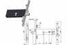 Serratura Triplice Infilare Per Fasce Catenaccio E Scrocco Mm.64 H Mm.110 Interasse Mm.67 (11170) Omec