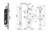 Serratura Triplice Infil. Per Montanti Catenaccio E Scrocco 1410 Mm.25 Interasse Mm.85 (1410.25.25) Omec