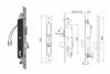 Elettroserratura Triplice Infil. Per Montanti Catenaccio E Scr. 1418Q Mm.30 Interasse Mm.85 (1418Q.30.25) Omec