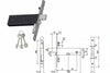 Serratura Triplice Infil. Per Fasce D/Mappa Cat. E Scr. Mm.57 H 5980 Mm.90 Interasse Mm.67 (5980) Omec