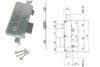 Serratura Multipunto Doppia Mappa 2 Mandate Catenaccio+Scrocco 580 Mm.60 (00580 00 60 3C 00) Sab