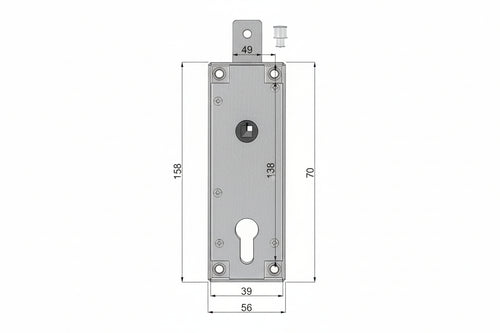 Serratura Per Basculante Cilindro Europeo 2291- - (2291Xzb2070) - 2 Pezzi Securemme