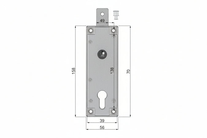Serratura Per Basculante Cilindro Europeo 2291- - (2291Xzb2070) - 2 Pezzi Securemme