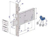 Serratura Triplice Da Infilare Per Fasce Doppia Mappa Mm.82 H 2008 Mm.70 Securemme