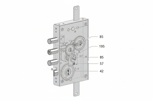 Serratura Triplice P/Porte Blindate Cilindro Europeo Revers.Int.37 265 (2651Scr0337Cxx) Securemme
