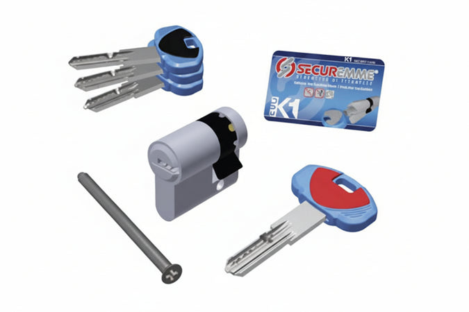 Mezzo Cilindro Europeo Evok1 Codolo 0Ck2 Serie 3100 Mm.30X10 (3101Mcs30101X3) Securemme