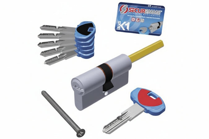 Cilindro.Europeo Evok1 Codolo 0Ck2 Serie 3100 Mm.30X30 (3101Qcs30301X5) Securemme
