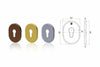 Mostrina Interna/Esterna Cilindro Europeo Serie T- - Mm.62X82X6 Ottone Lucido (4302Kol) - 5 Pezzi Securemme